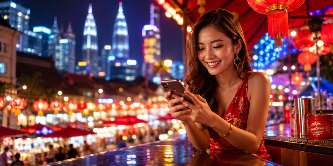 Pemain mengakses perdana4d melalui telefon mudah alih di Kuala Lumpur
